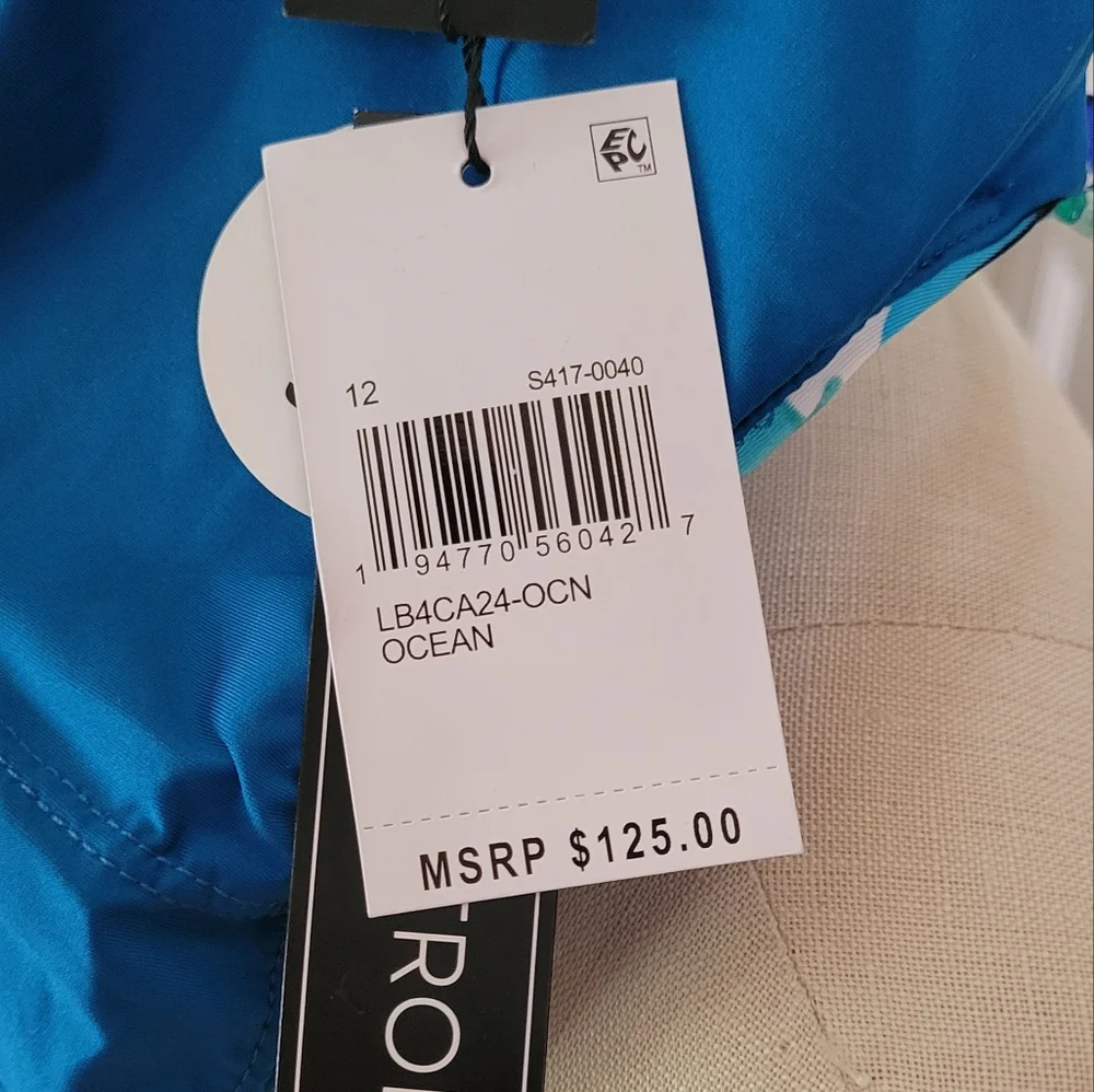 LA BLANCA Ocean Fiji Tropic One Piece Blue Bathing Suit Size 12 Brand New - Picture 9 of 10